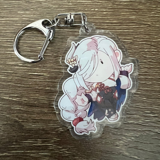 Genshin Impact Shenhe Chibi Acrylic Charm Keychain Accessory #AC200