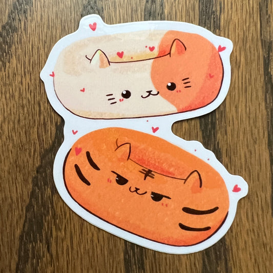 Cat Cafe Donyats Donut Stickers - Die Cut