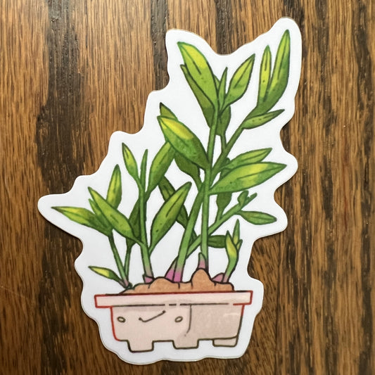 PotHead Plants Ginger Stickers - Die Cut