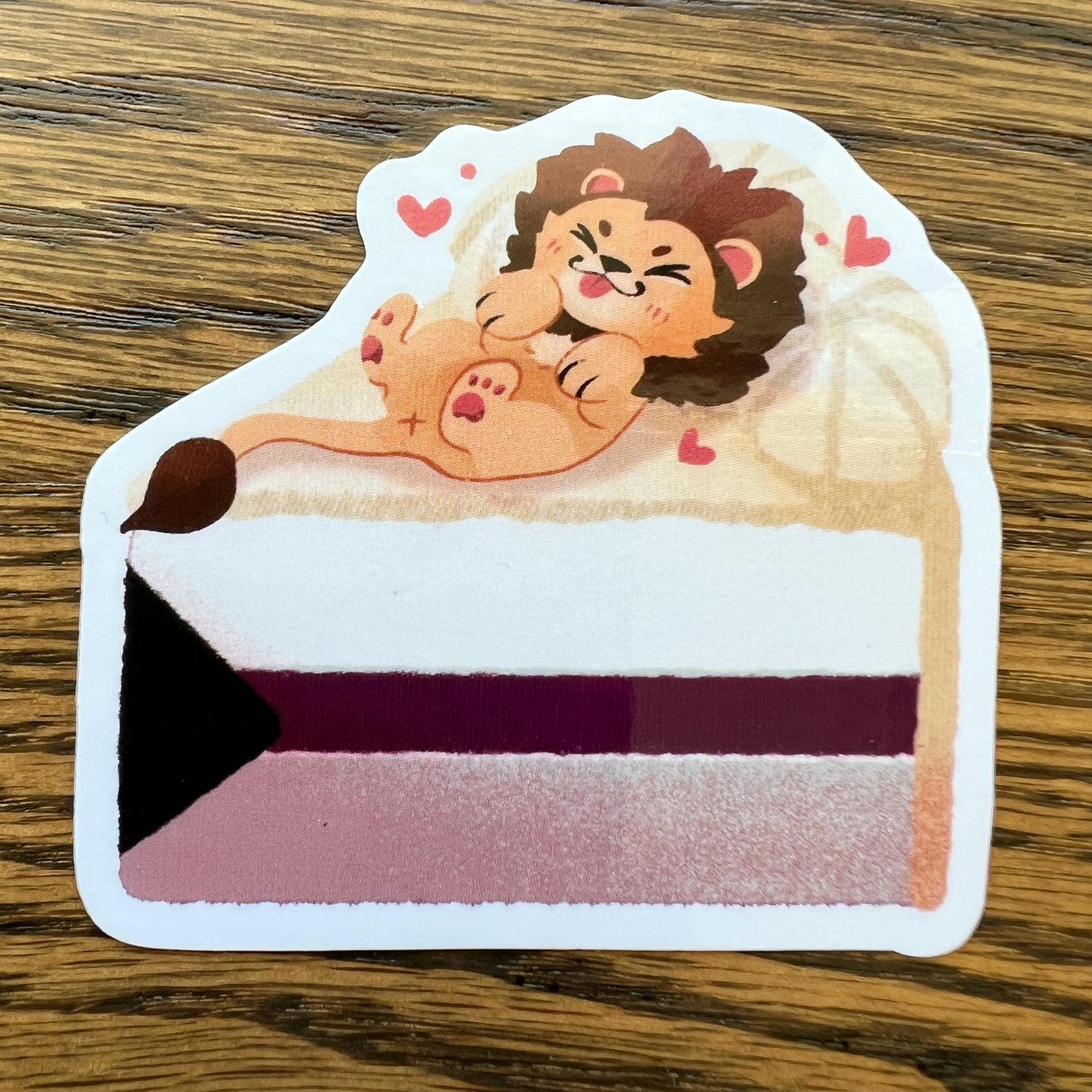 Pride Lion Orientation Layer Cake Demisexual Stickers - Die Cut