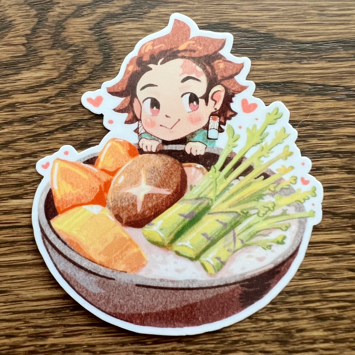 DS KNY Anime Chibi Tanjiro Foodie Slayer Stickers - Die Cut
