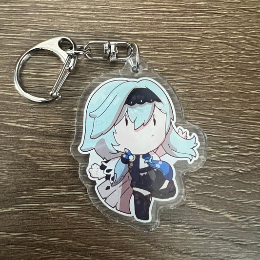 Genshin Impact Eula Chibi Acrylic Charm Keychain Accessory #AC184