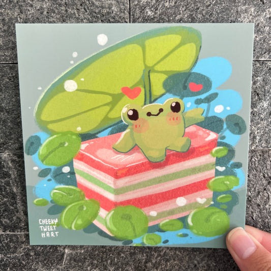 Kueh Lapis Mochi Ribbert Frog Art Prints - Patreon Limited Edition 23 Aug #AP1026