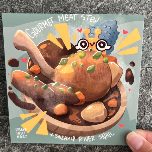 TOTK Gourmet Meat Stew Sneaky River Snail Art Prints #AP182
