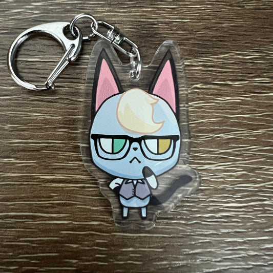 ACNH Raymond Game Cat Acrylic Charm #AC175