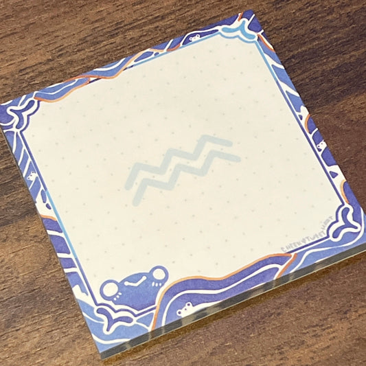 Zodiac Aquarius Dot Sticky Notes #NP042