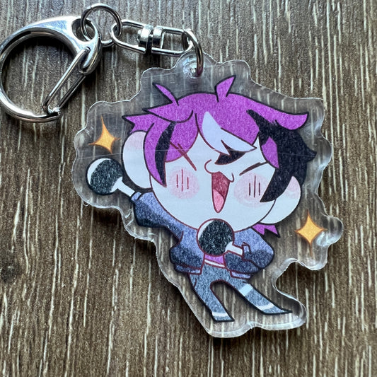 NJSJ Vtuber Chibi Doppio Acrylic Charm Keychain Accessory #AC085