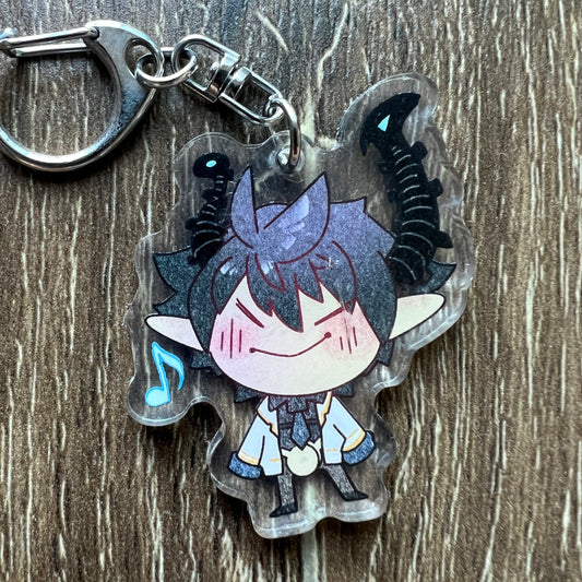 NJSJ Vtuber Chibi Ren Acrylic Charm Keychain Accessory #AC079