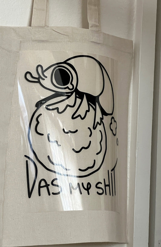 Das My Shit Dungby Dung Beetle Canvas Totes - Shoulder Bag - Handbag - Casual Tote - Shopping Bag #Tote002