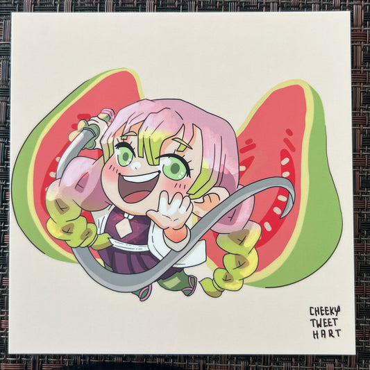 DS KNY Anime Chibi Mitsuchan Guava Fruit Slayer Art Prints - Kanroji #AP302