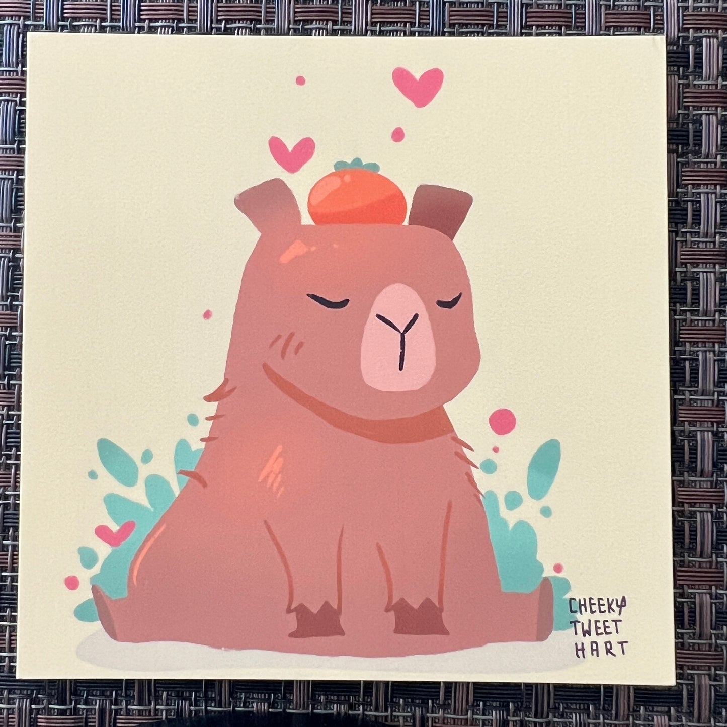 Meditate Cap'n Capybara Art Prints #AP304