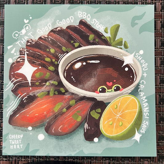 BBQ Steak Ribbert Frog Food Art Prints - Patreon Limited Edition 23 Jun #AP1024