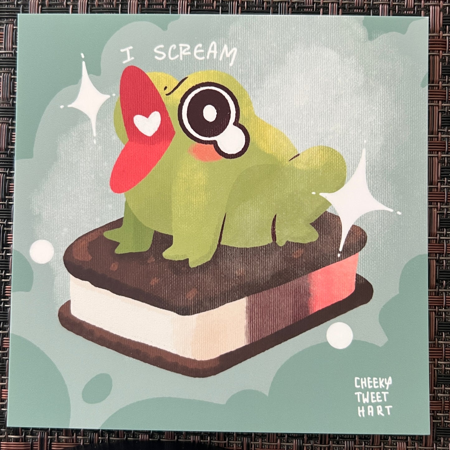 Reptile Frog Ice Cream Sandwich Art Prints #AP161