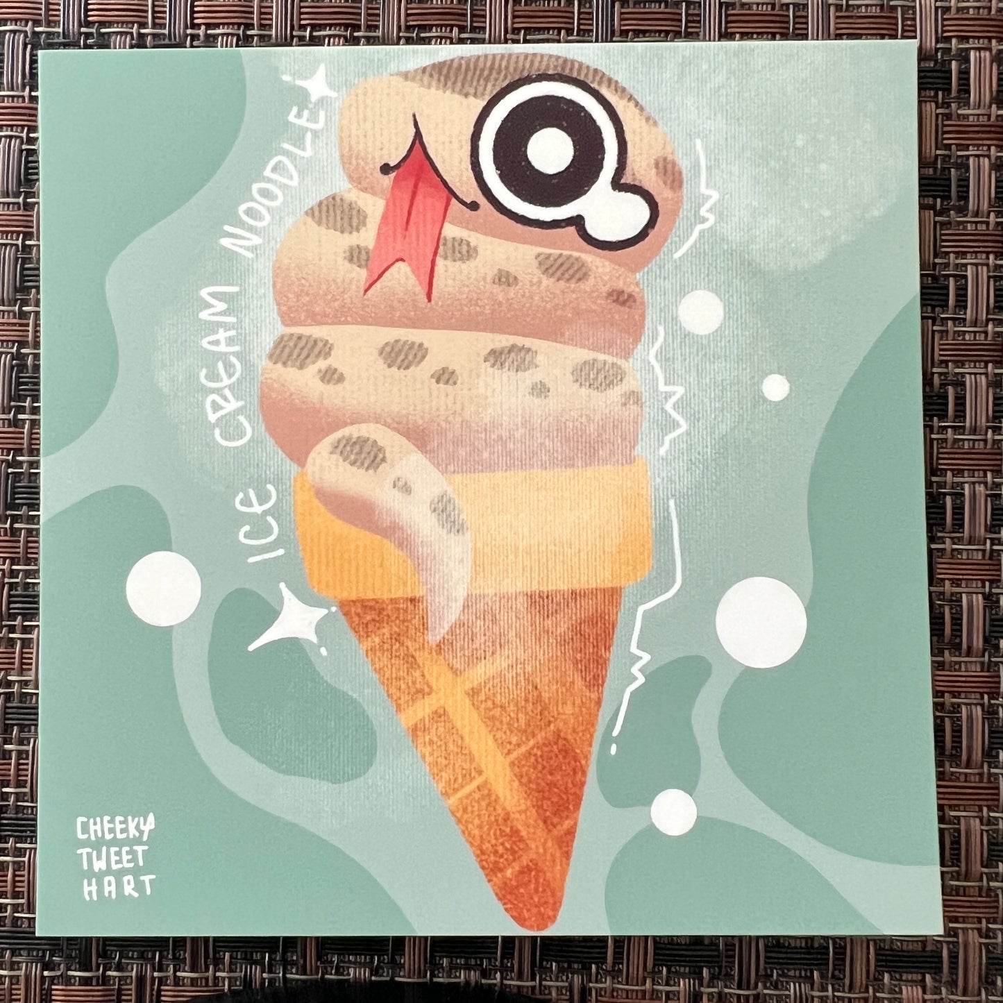 Reptile Snake Ice Cream Cone Art Prints #AP164