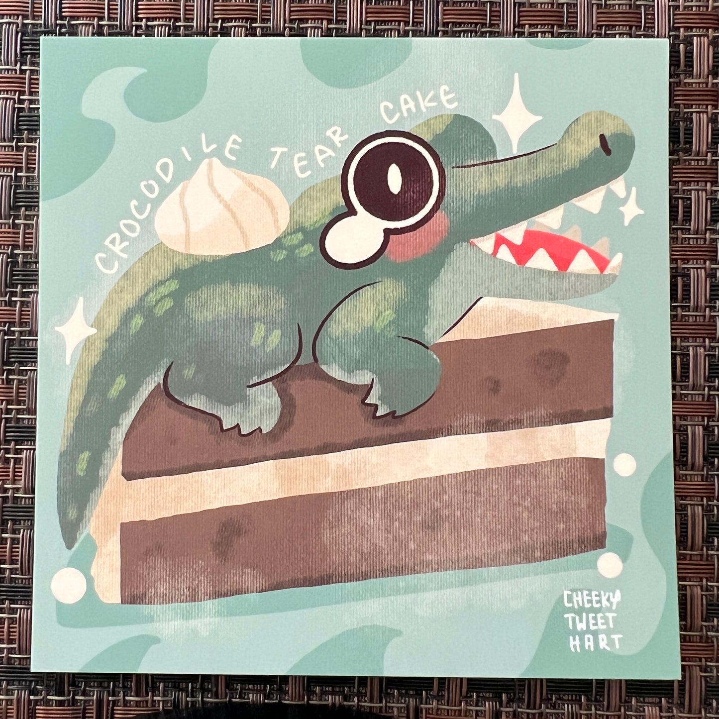 Reptile Caiman Alligator Crocodile Cake Art Prints #AP169