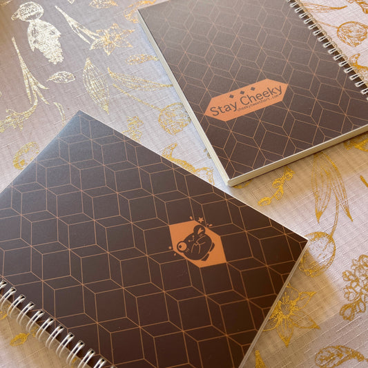 Stay Cheeky Brown Dot-Page Notebook #NB006