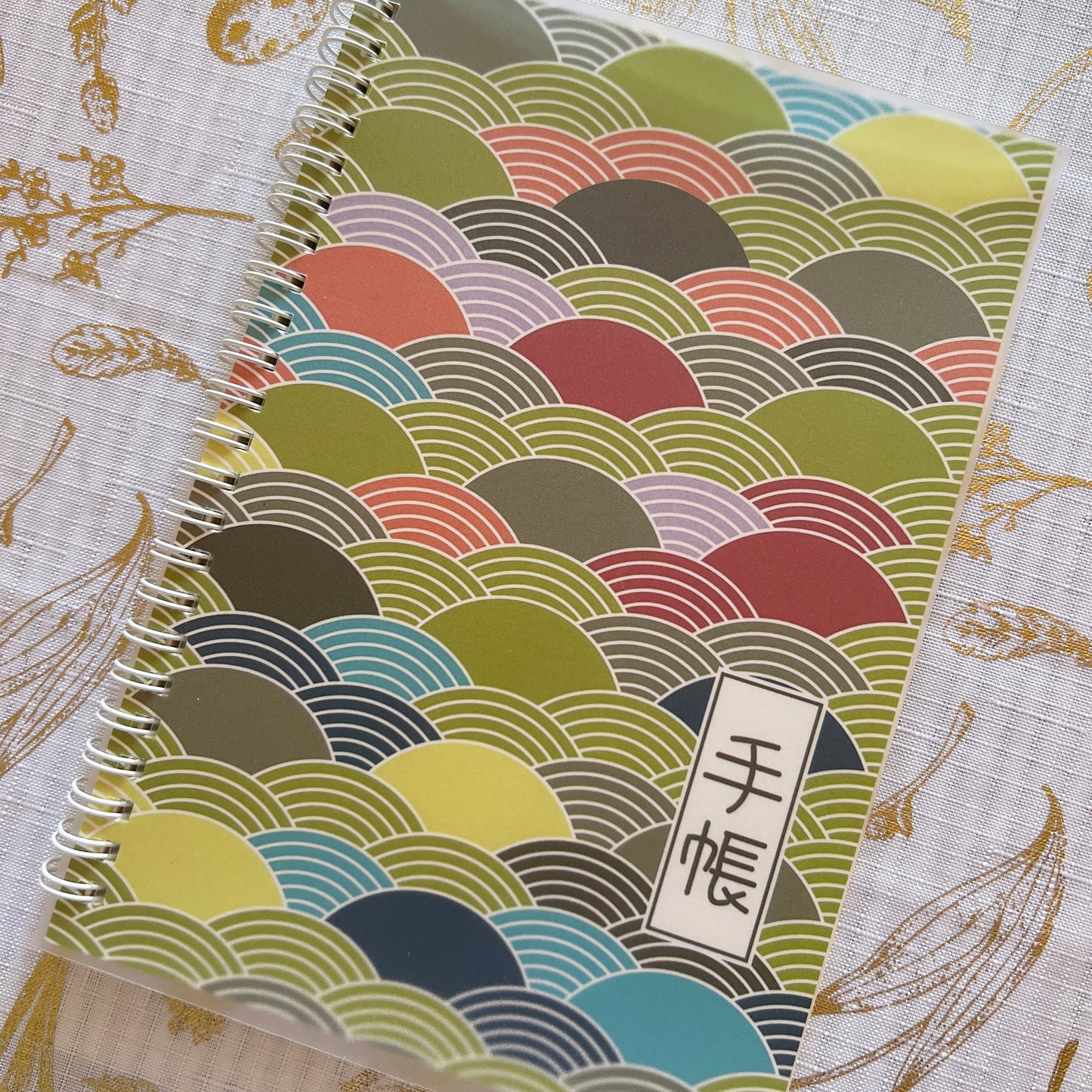 Tea Scale Green Dot-Page Notebook #NB004