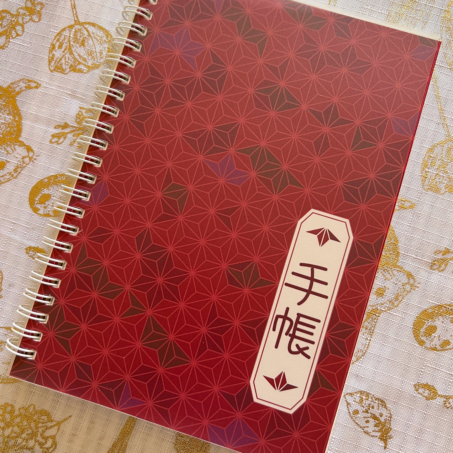 Asanoha Red Dot-Page Notebook #NB005