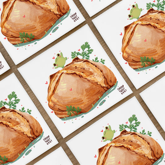 Homemade Bread Ribbert Frog Art Prints #AP115
