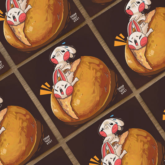 Silly Buns Crumb Dough Bunny Rabbit Art Prints - Patreon Limited Edition 22 Nov #AP1017