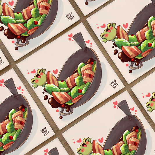 Stir Fry Ribbert Frog Art Prints #AP135