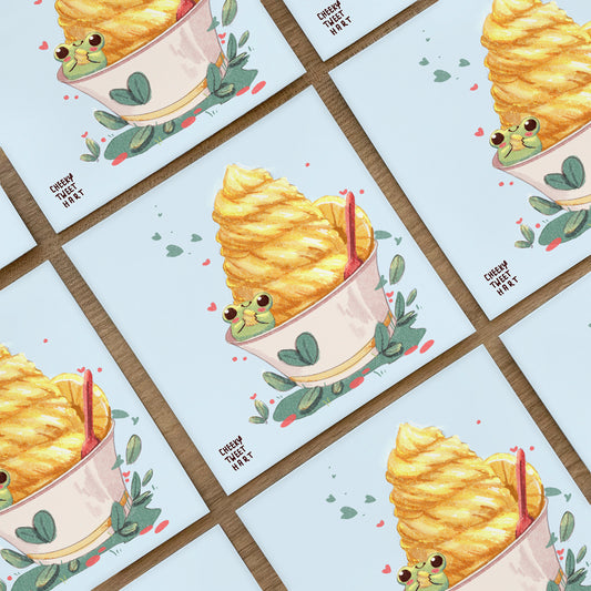 Pineapple Whip Ribbert Frog Art Prints #AP104