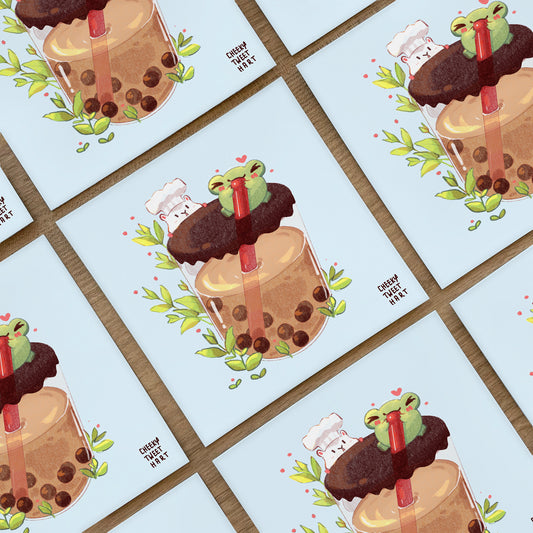 Boba Ribbert Frog Hamry Hamster Food Art Prints #AP073