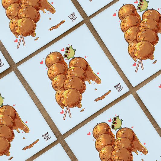 Mitarashi Dango Ribbert Frog Art Prints #AP030