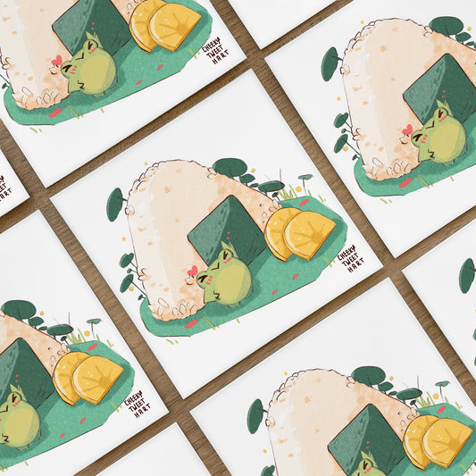 Onigiri Ribbert Frog Art Prints #AP102