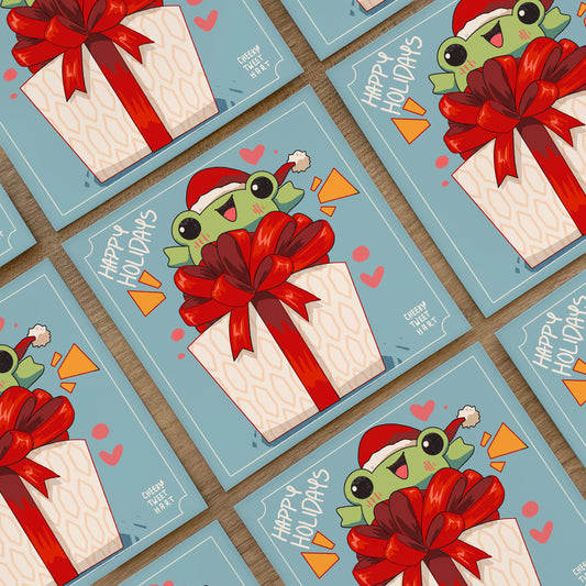 Happy Holidays Ribbert Frog Art Prints - Patreon Limited Edition 22 Dec #AP1018