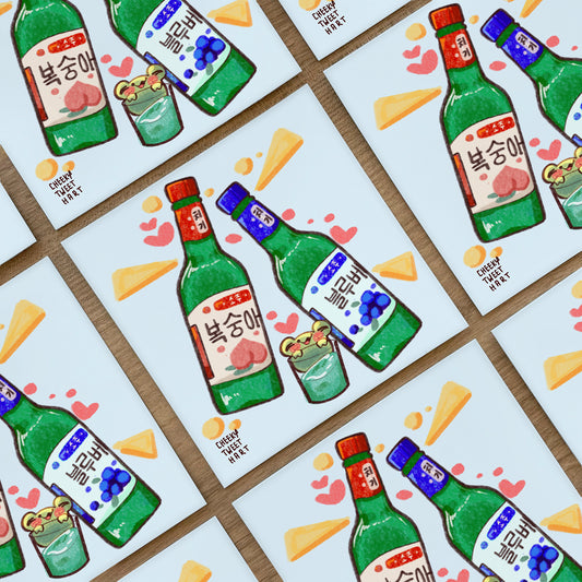 Soju Ribbert Frog Art Prints #AP138