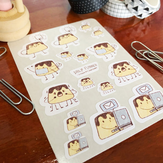 Flanner Stay Home Sticker Sheets - Kiss Cut