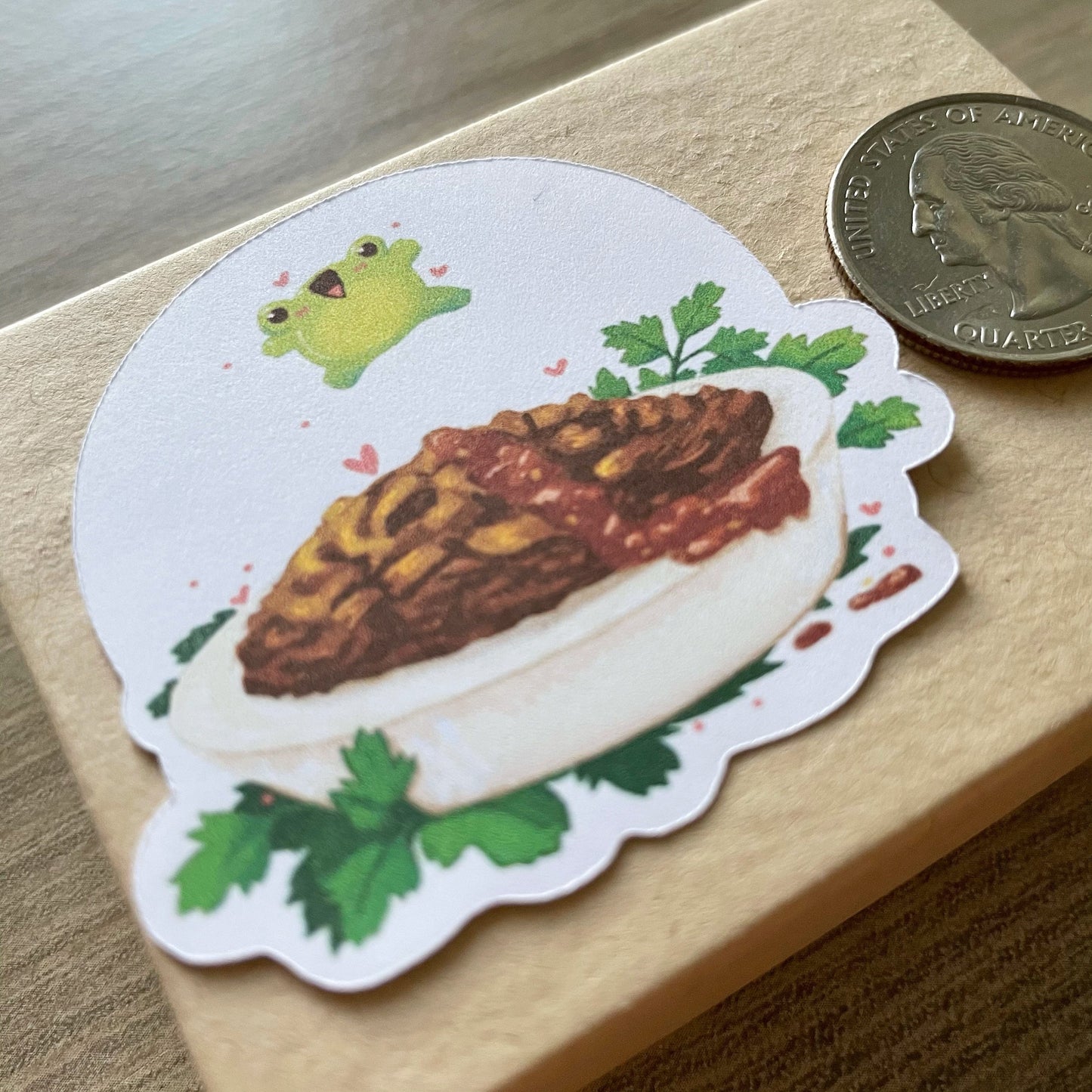 ZZZ Steamed Foods Stickers - Die Cut - Kawaii Planner Stickers - Scrapbook Stickers - Cute Stationary - Illustrated - Ribbert the Friendly Frog