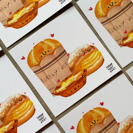 Custard Dessert Trio Food Art Prints #AP015