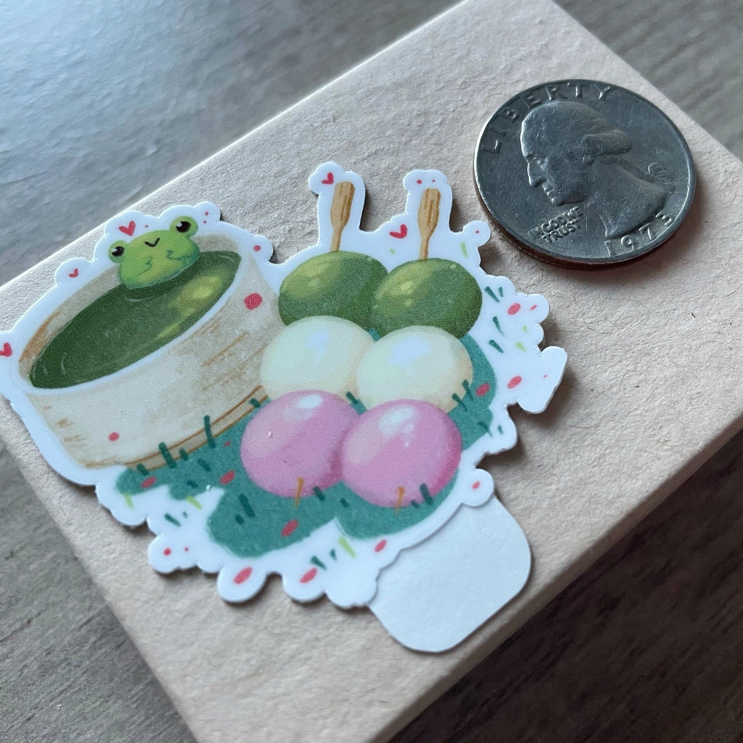 Dango Ribbert Frog Stickers - Die Cut