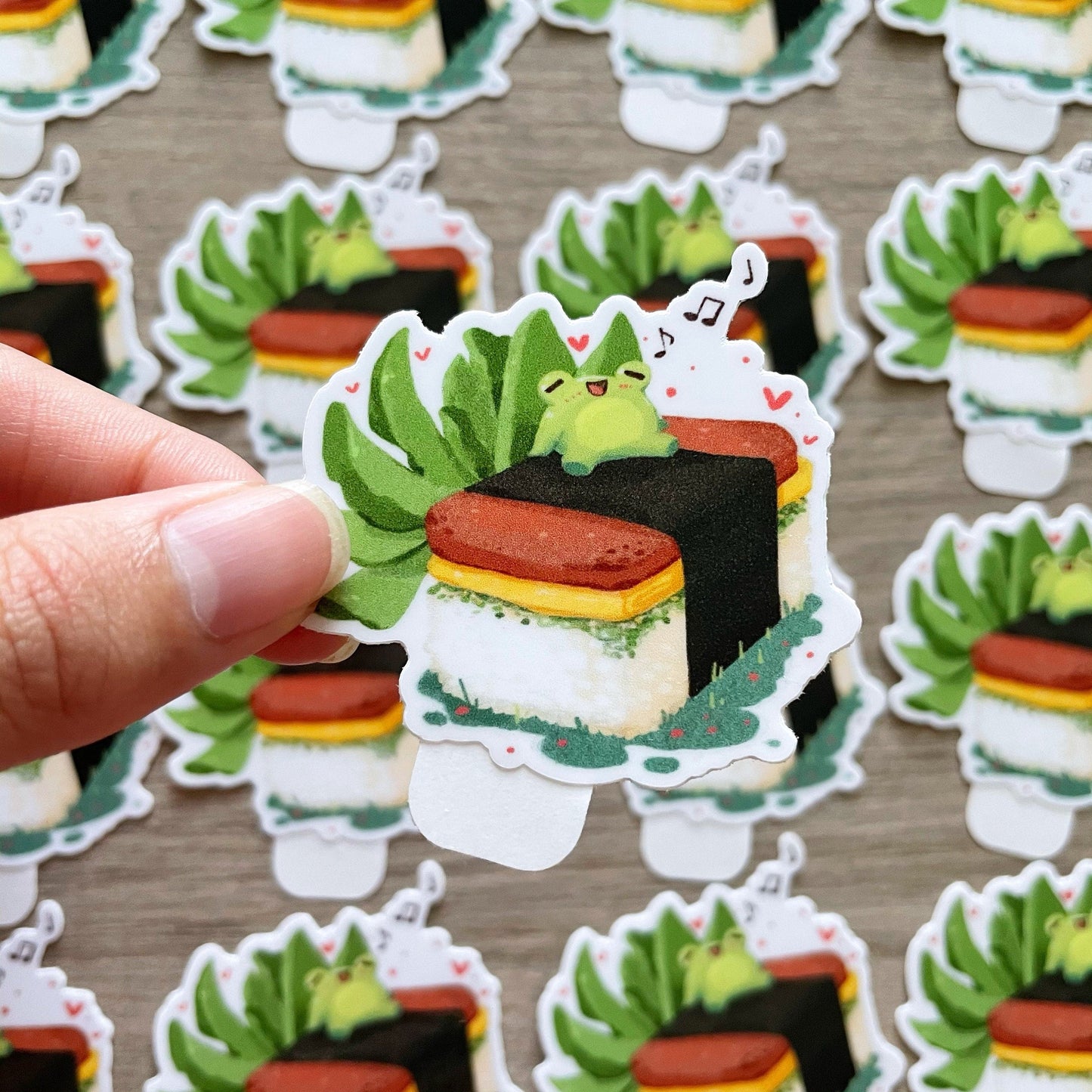 Musubi Ribbert Frog Stickers - Die Cut