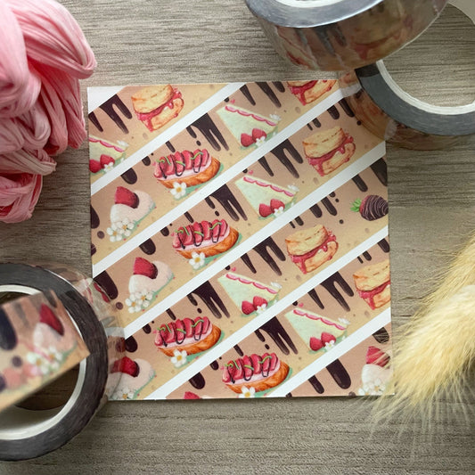 Chocolate Strawberry Washi Tape Rolls - Approximately 10m #WT002