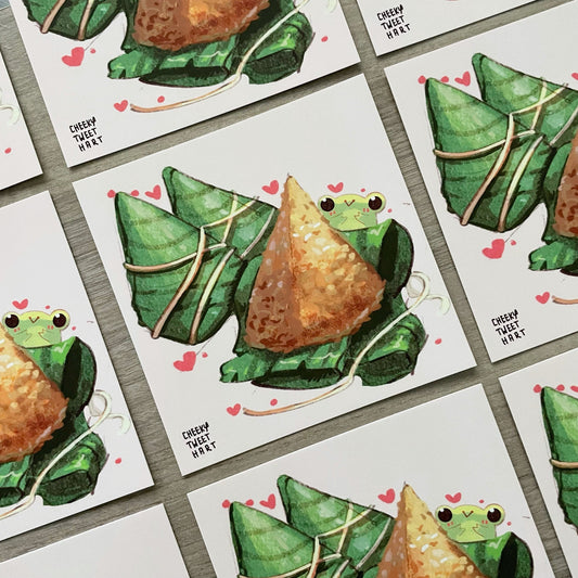 Zongzi Ribbert Frog Art Prints #AP052