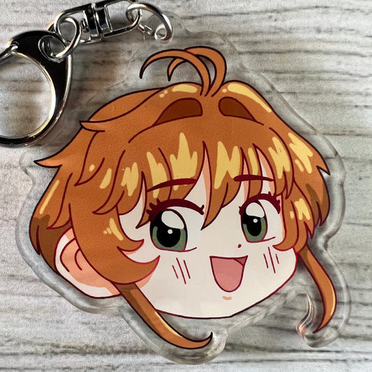 CCS Sakura Anime Chibi Acrylic Charm Keychain Accessory #AC027