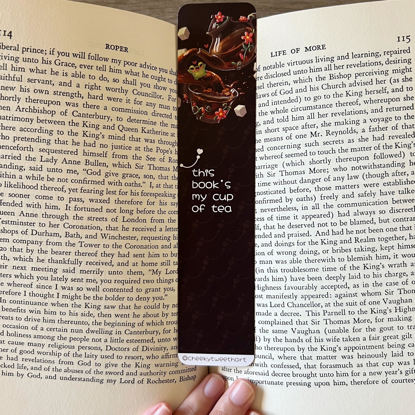 That Book’s My Cup of Tea Ribbert Frog Bookmark #B002
