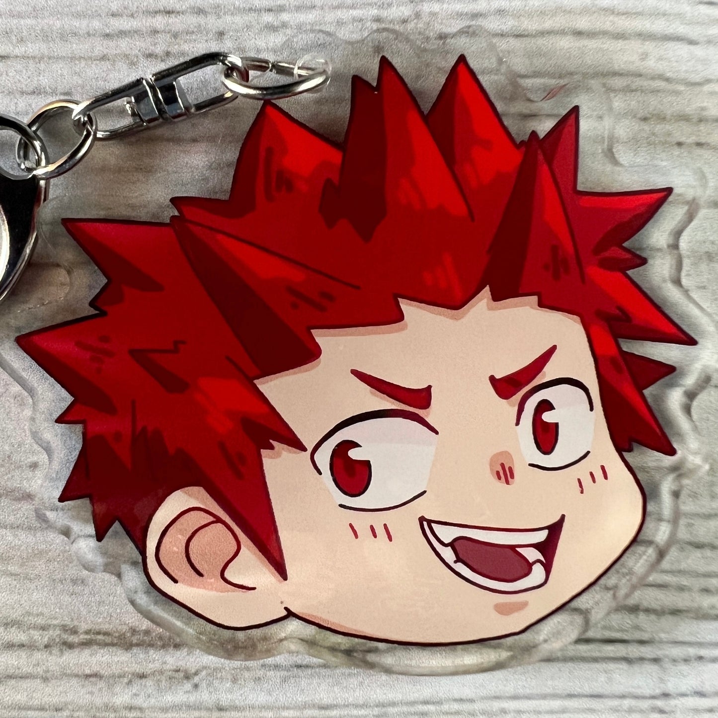 MHA Anime Chibi Kirishima Acrylic Charm Keychain Accessory #AC058