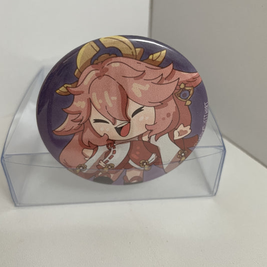 Genshin Impact Yae Miko Pinback Button - 2.25 inch Badge #BUTT044